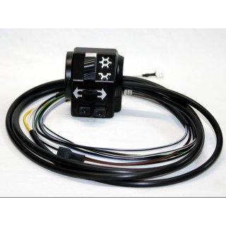 Schalterkombination mit Lichthupe und Kabel - Simson S51 Hochlenker 6V und 12V tauglich
