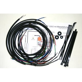 Kabelbaum Set MZ RT125-2 (mit integrierter Masseleitung)